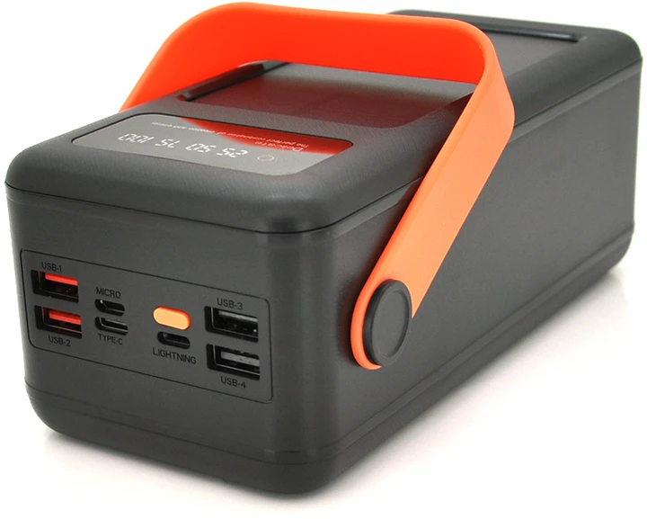 Портативний Power Bank 100000 mAh з сонячною панеллю та ліхтариком - Зображення 3