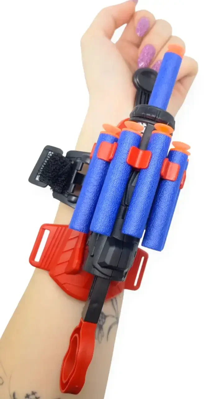 Іграшкова рукавичка-бластер Людина-Павук Spider Man Gloves із пістолетом для стрільби м'якими кулями