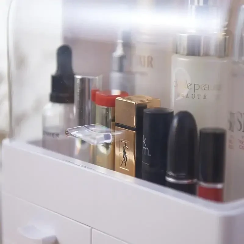 Настільний органайзер для косметики з шухлядами Plastic Cosmetic Storage Box 22х13.5х25.5 см - Зображення 2