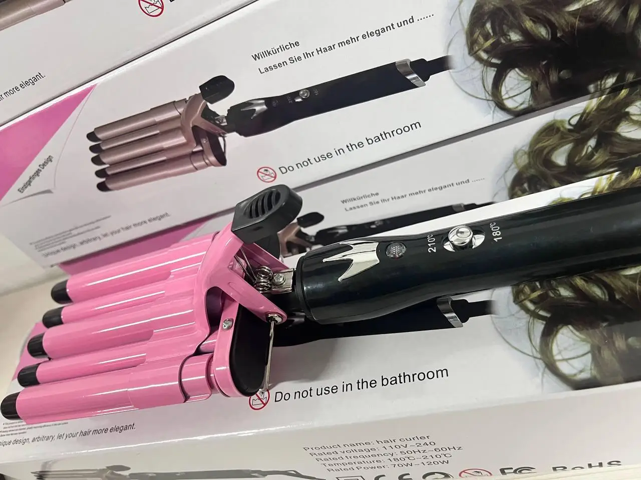 Керамічні щипці для завивки волосся на 5 хвиль Hair Curler KR-8832 - Зображення 5